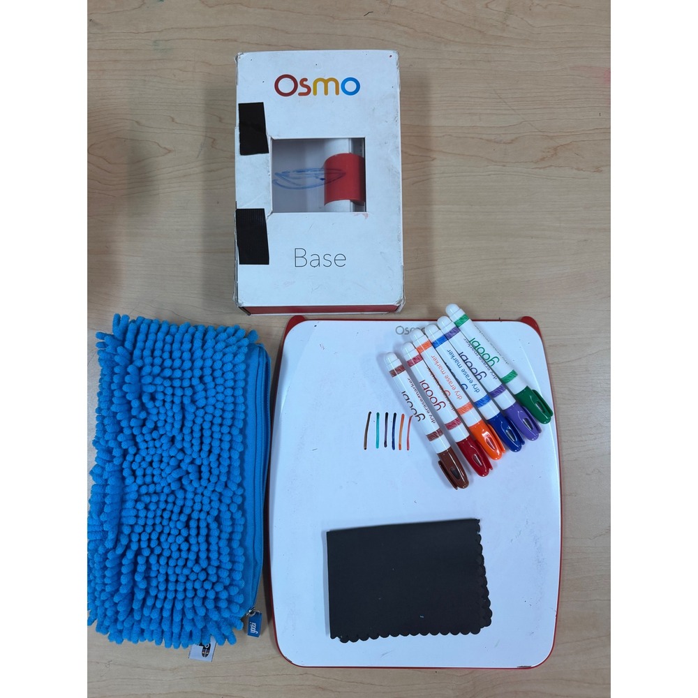 Osmo iPad Base with Creative Starter Kit Drawing Board Yoobi Markers and Pouch